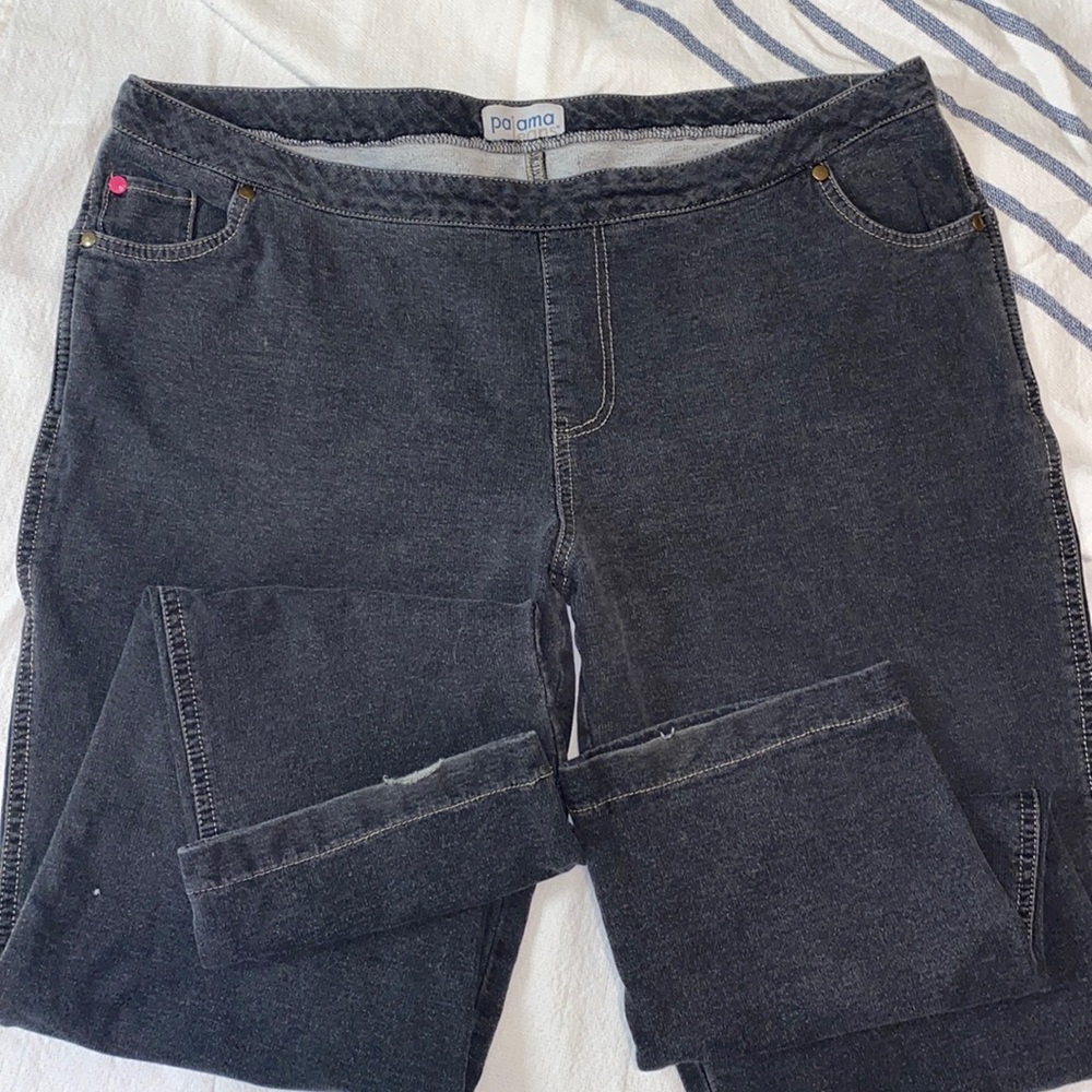 Pajama jeans - grey blue XL